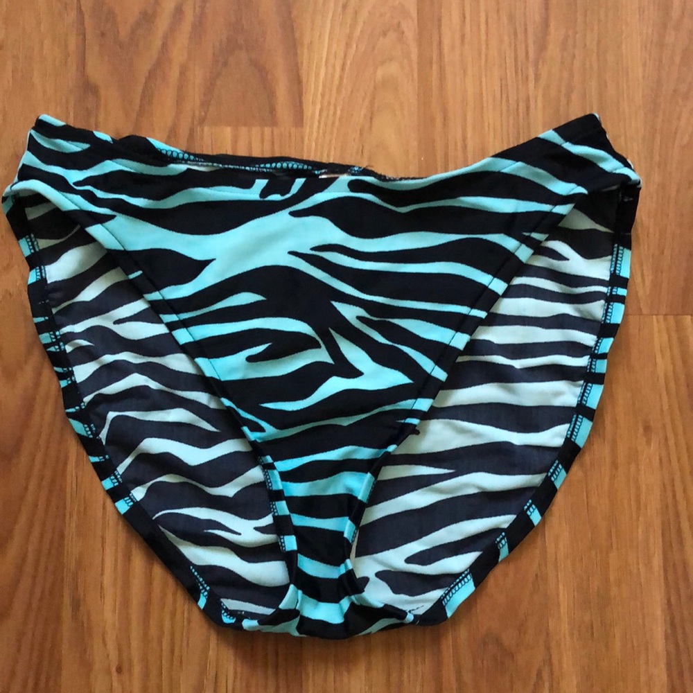 Victoria’s Secret Zebra Print Swim Bikini Bottom Sz M